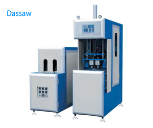 ราคาโรงงาน เครื่องขึ้นรูปขวดพลาสติก PET แบบกึ่งอัตโนมัติ Dassaw DA-23 2 ช่อง ผลิตได้ 1500 ขวดต่อชั่วโมง พร้อม PLC และมอเตอร์ 380V/50HZ - Product Image 1