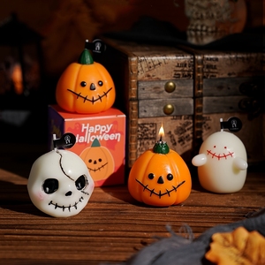 Venta al por mayor lindo fantasma de calabaza en forma de velas perfumadas creativas novedad FIESTA DE Halloween regalo decoración del hogar velas perfumadas hechas a mano - Product Image 2