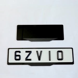 Placa de Matrícula Acrílica Personalizada 3D 4D, Accesorio para Automóvil, Marcos para Placas de Matrícula, Tamaño Estándar del Reino Unido, Letras de Gel para Placa de Automóvil - Product Image 2
