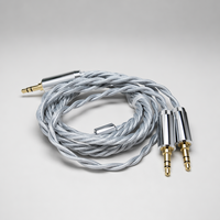 Câble audiophile hybride PCUHD & OCC 4 brins double 3,5 mm TRS vers 3,5 mm TRS 1,2 m personnalisé