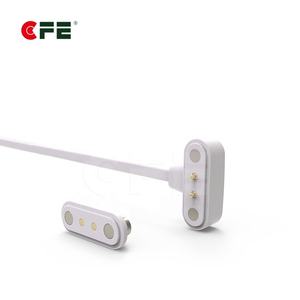 أبيض أو أسود يمكن ارتداؤه 2 دبوس شاحن دبوس بوجو مغناطيسي دبوس بوجو موصل مغناطيسي للارتداء الذكي - Product Image 1