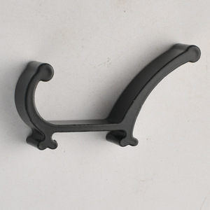 Zinc Alloy Wall <b>Hooks</b> Black Self <b>Adhesive</b> No Drilling Required For Bathroom Bedroom Clothing Storage - Product Image 1