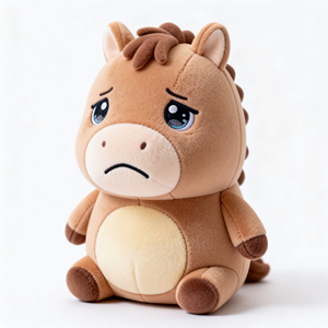 Figurine en PVC personnalisée, en peluche floquée, modè<span class=keywords><strong>le</strong></span> de cheval miniature en caoutchouc, décoration - Product Image 6