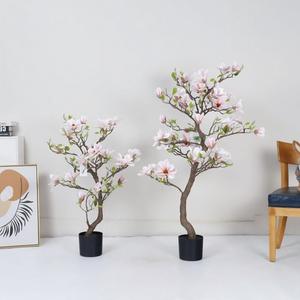 Árbol <span class=keywords><strong>de</strong></span> <span class=keywords><strong>Magnolia</strong></span> Artificial <span class=keywords><strong>de</strong></span> 0.7/0.9/1.2m, Planta Artificial para Interiores, Diseño <span class=keywords><strong>de</strong></span> Paisaje Suave, Bonsái - Product Image 3