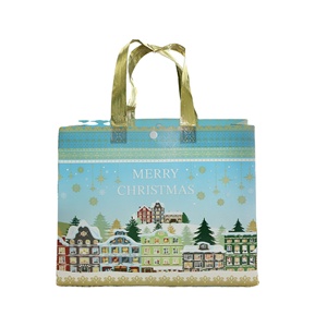 Sacs de Noël en tissu non tissé laminé, sacs de shopping écologiques, sacs fourre-tout - Product Image 1