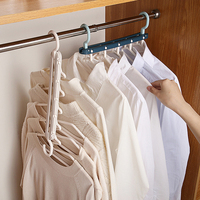 Organisateur de vêtements multifonctionnel cintre pliant multicouche armoire pliable gain de place rangement cintre magique en plastique