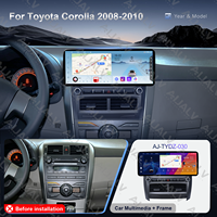 Soporte de Panel de Instrumentos para Coche de 12.3 Pulgadas, Gris Hierro, LHD/RHD, para Corolla 2008-2010, Transmisor FM Android DSP, 1 Año de Garantía