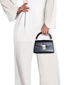 Elegant Women's White High Waist V-neck Jumpsuit <b>Spaghetti</b> Strap <b>Long</b>-Sleeved Patchwork Skinny Fit Knee Casual Solid Spring - Product Image 1