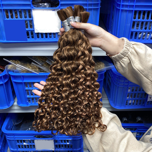 Capelli Vergini Grezzi Vietnamiti e Peruviani Non Trattati con Onde Profonde # Treccine Boho 4/30 all'ingrosso, capelli umani sfusi per intrecciare per donna - Product Image 5
