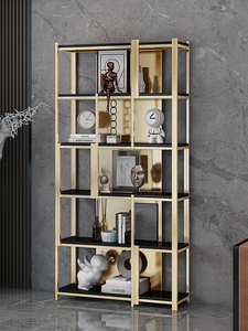 Présentoir mural en acier inoxydable doré de luxe moderne - Product Image 3