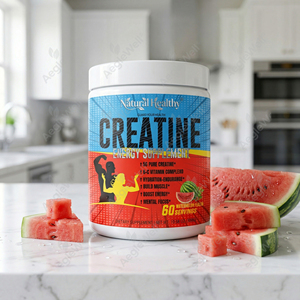 Suplemento Energético de Creatina AegleWell OEM (Sabor Sandía) con Vitaminas <span class=keywords><strong>B</strong></span>+C - 5g de Creatina Pura, Favorece el Crecimiento Muscular y la Concentración - Product Image 1