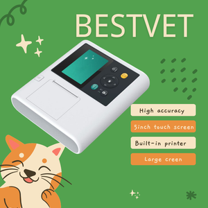 BESTVET 휴대용 3채널 개/반려동물 수의학용 심전도 모니터 (USB/내장 프린터 포함) 7인치 터치스크린 12리드 의료용 - Product Image 1