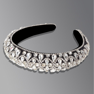 Serre-tête en cristal Hua Liyu pour femme, style baroque, accessoire de cheveux en strass, coiffe de mariée - Product Image 4