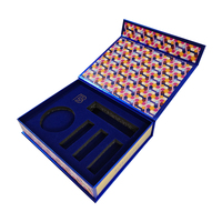 Boîte cadeau à fermeture magnétique avec impression UV sélective et insert en mousse EVA velours pour le rangement de flacons cosmétiques, emballage papier de luxe