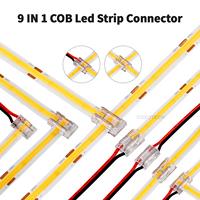 Connecteur LED à angle droit en L et à 180 degrés à 2 broches 8A pour bande LED COB sans joint de 5 mm, 8 mm, 10 mm