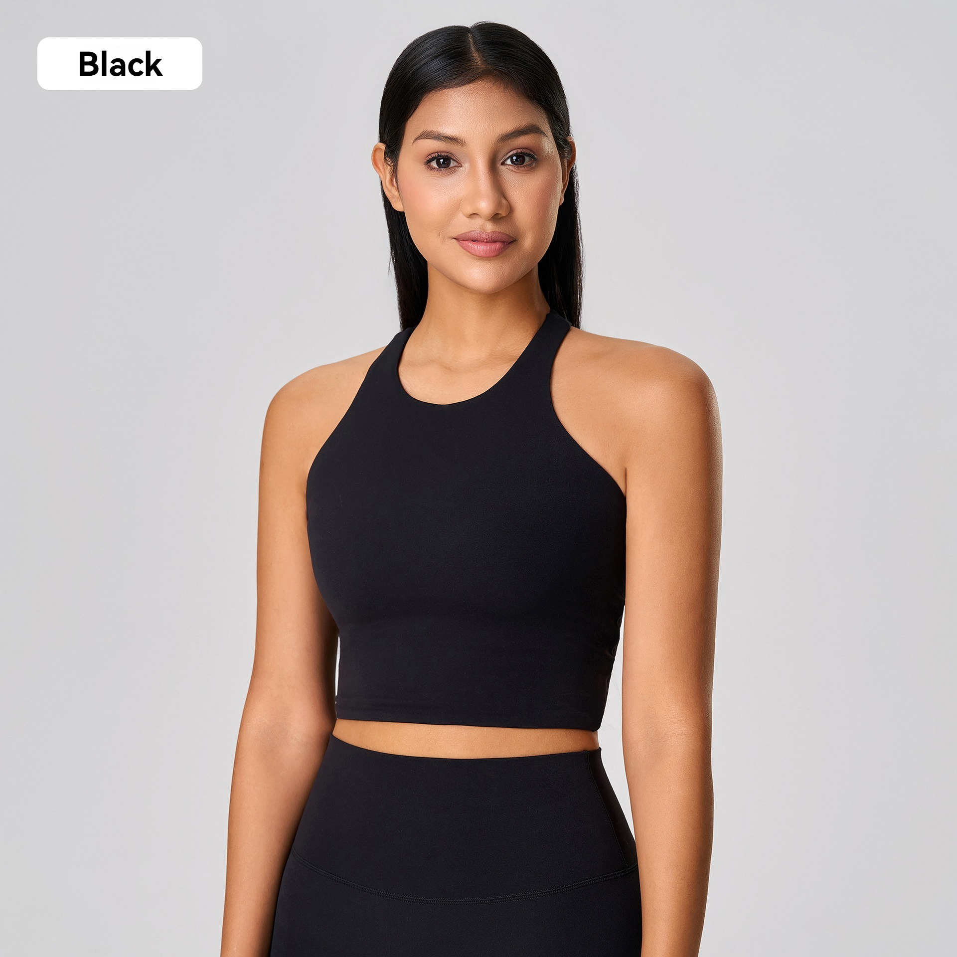 Women's Sexy Hollow-Out Beauty Back Yoga Vest, Semi-Fixed Cup, Shockproof & Push-Up, Running & Fitness Sports Tank Top