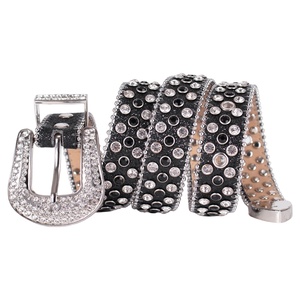 Sparkle Rhinestoneเข็มขัดสําหรับชายหญิงตะวันตก<span class=keywords><strong>เด็ก</strong></span>คริสตัลหนังเด็กเข็มขัดสําหรับกางเกงยีนส์ - Product Image 3