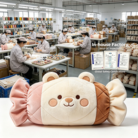 Oreiller en peluche en forme d'ours avec rembourrage en coton PP pour canapé, chambre à coucher, décoration de la maison