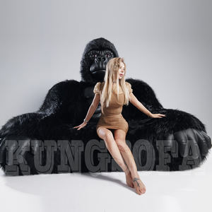 股票搞笑大特别令人印象深刻的圣诞礼物高端2.3*2*1.75米金刚充气大猩猩沙发床动画设计 - Product Image 4