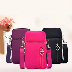 ขายดีกระเป๋าซิปไนลอนกันน้ำปรับได้กระเป๋าสตางค์คาดลำตัวขนาดเล็กแบบพกพาน้ำหนักเบาสายคล้องไหล่ - Product Image 1