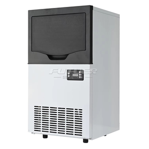 Machine à glaçons électrique en acier inoxydable à refroidissement par air, production quotidienne de 80 kg, forme de cube, best-seller - Product Image 2