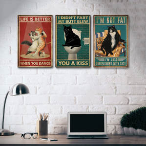 Vente en gros d'original design rétro salon <span class=keywords><strong>de</strong></span> coiffure étain métal signe art mural plaque en aluminium impression affiche décoration murale pour hommes artisanat - Product Image 4