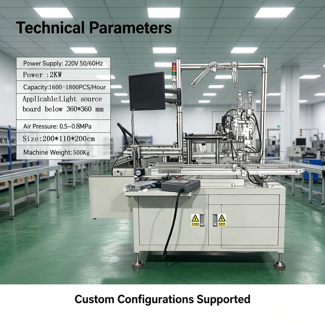 LED Bulb Manufacturing Machine 550kg LED Light Source Board Wiring Machine with Plug-in Cable Wire 1 Year Warranty
