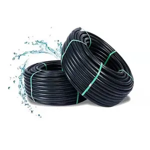 Sistema de riego de granja de plástico negro polivinílico de 1 pulgada Tubería en espiral Agua HDPE PE tubo de rollo para riego