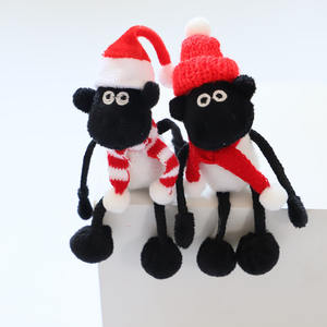 2025 nueva nariz oveja Animal relleno llavero de peluche Super suave Animal de granja llavero de felpa peluche oveja encanto llavero lindo - Product Image 6