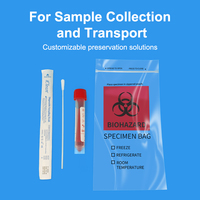 IClean Kit de tubes rapides VTM jetables Consommables médicaux Stérile 3ml Nylon Coton Liquide PP Transport Moyen écouvillon floqué