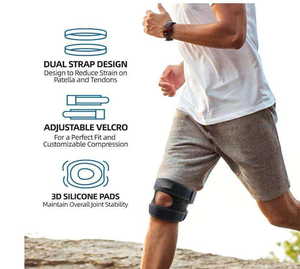 Sangle de soutien du <span class=keywords><strong>tendon</strong></span> rotulien Enveloppe de soutien du genou Soulagement des blessures au ménisque du cartilage Stabilisateurs latéraux Attelle de genou - Product Image 5