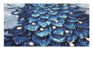 لوحة فنية على حائط الطاووس بتصميم عصري مطرز بالماس 5D من الألماس ، لوحة مرسومة بنقط أنيقة للديكور المنزلي على شكل حيوان - Product Image 3