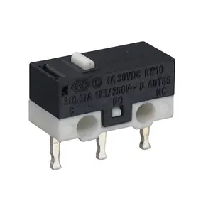 Mouse Switch Microswitch 3A 125VAC SPDT without lever Mini Two Way Latch Micro Switch KW10 With PCB Terminal