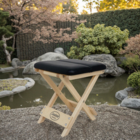 Portable Pliant Zen Banc Durable En Bois Gym Doux Chaise Yoga Tabouret Banc pour Pilates Équipement Accessoires