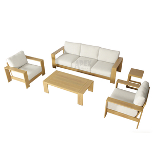 Sofá de Patio Impermeable Estilo Nórdico, Sofá de Madera de Aluminio para Exteriores, Muebles de Jardín para Hotel, Terraza - Product Image 6