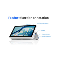 Tableta POS Leiling LL-055FA con Android 10.0, Pantalla Táctil Capacitiva IPS de 10.1 Pulgadas, 32 GB de RAM, Bluetooth 5.2, Puertos USB y RJ45 - Blanca