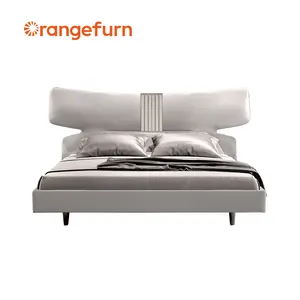 Orangefurn misafir odası için özelleştirilmiş yatak özel tasarım başlık gece standı tezgah mobilya seti