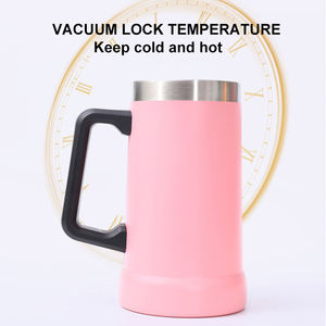 Venta al por mayor logotipo personalizado taza <span class=keywords><strong>de</strong></span> cerveza 24oz agarre Original <span class=keywords><strong>de</strong></span> acero inoxidable vacío taza <span class=keywords><strong>de</strong></span> cerveza con asa tapa vaso - Product Image 3