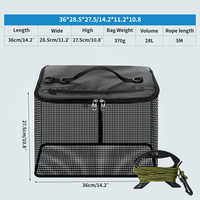 Grand Seau à Poissons Vivants 28L, Support Portable pour Pêche Minnow Seau Pliable en Maille, Appâts de Pêche, Mallette de Rangement pour Pêche en Plein Air