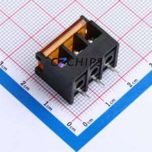 DBT50G-6.35-3P-BK-P OGC Barrier <b>Terminal</b> <b>Block</b> Through hole Component (THT),P=6.35mm <b>Connector</b> Three Sides 6.35mm 1x3P Edge Pin - Product Image 2