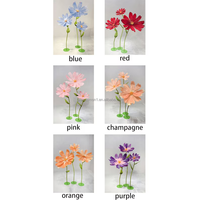 Meilleure vente décoration de fête de mariage violet papier géant fleur artificielle support boutique magasin affichage 3d papier fleurs artisanat