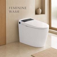 WC intelligent monobloc avec cuvette allongée, bidet chauffant et télécommande, idéal pour les projets d'appartements – Approvisionnement direct usine
