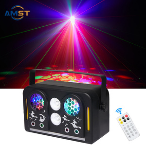 Đèn sân khấu DJ Disco, đèn LED RGB hoạt động bằng âm thanh, đèn strobe, máy chiếu tia sáng, đèn <span class=keywords><strong>laser</strong></span> 7 trong 1 với điều khiển từ xa - Product Image 2