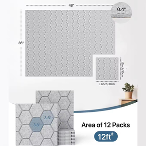 Paneles Acústicos Autoadhesivos Ecológicos de Poliéster AUSLET, Gran Absorción de Sonido de Alta Frecuencia, en Stock, Buen <span class=keywords><strong>Precio</strong></span> - Product Image 1