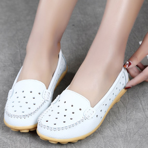 2026 NUOVO KJ Nuove Scarpe Primaverili Autunnali da <span class=keywords><strong>Donna</strong></span> in Vera <span class=keywords><strong>Pelle</strong></span> Ballerine Slip-on <span class=keywords><strong>Mocassini</strong></span> Femminili Taglia Plus - Product Image 5