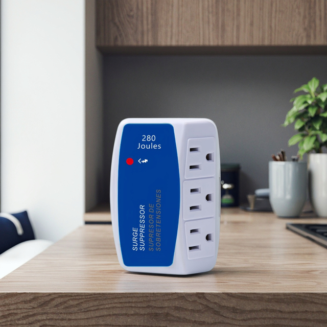 American Standard 15A 120V TV Guard Home Lightning Protection Plug Socket Surge Protector with Indicator Light Display and 280J