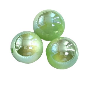 ลูกปัดอะคริลิกรูปทรงกลมขนาด 16 มม. สีเขียวมรกตเคลือบ UV สำหรับทำเครื่องประดับ สร้อยข้อมือ DIY อุปกรณ์เสริม - Product Image 4