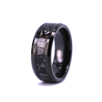 Herren 8mm schwarz Wolfram karbid Camo Ehering Comfort Fit Modischer Tarnring