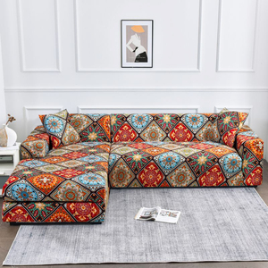 Housse de Canapé d'Angle Bohème Élastique Mandala, Housse Amovible Extensible pour Fauteuil et Canapé Sectionnel - Product Image 6