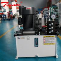 Station de pompage hydraulique à refroidissement par air externe, multi-circuits d'huile, avec groupe de vannes de maintien de la pièce et système de partage de débit multi-stations
